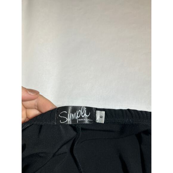 Sympli Pants 6 Black Pull On Straight Leg Made in Canada Minimalist Lightweight - Picture 9 of 9